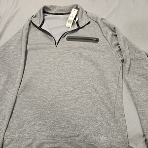 Men's Gray Quarter-Zip Sweater